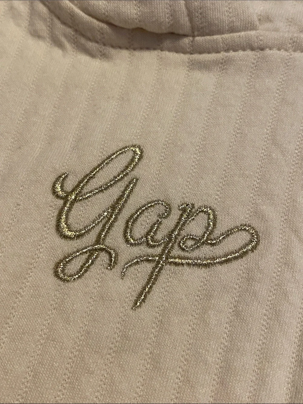Baby GAP Cream Ribbed Hoodie & Jogger Set - Neutral Cozy Two-Piece baby 12 month